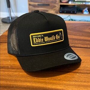 Rip Curl ‘Eddie Would Go’ Black and Yellow Trucker Cap
